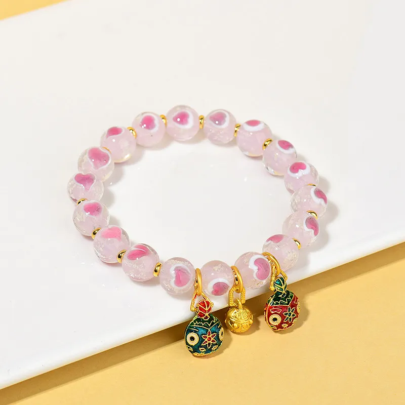 Wanshu Colored Glaze Jade Bracelets Women's-4