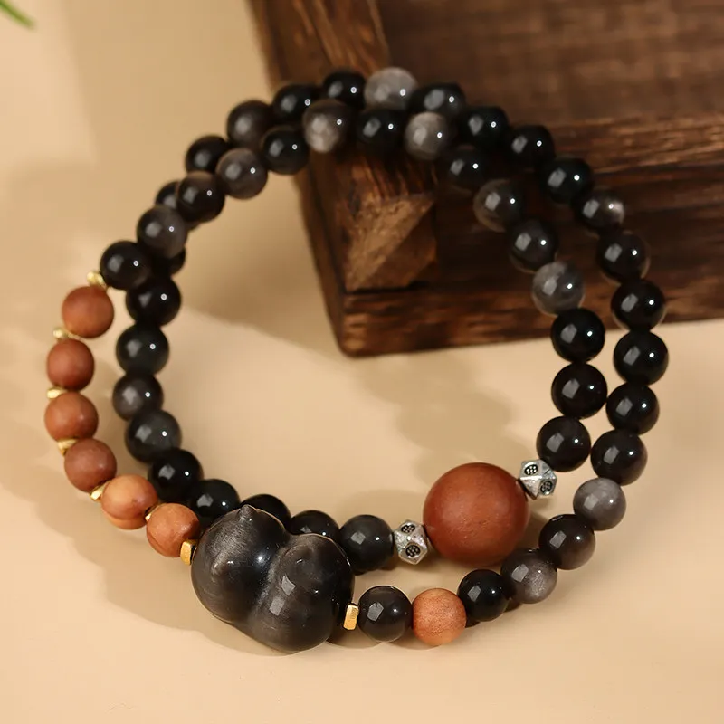 Wanshu Obsidian Bracelets Unisex-5