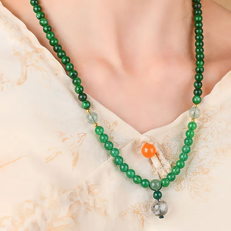Wanshu Crystal Jade Necklaces Unisex-6