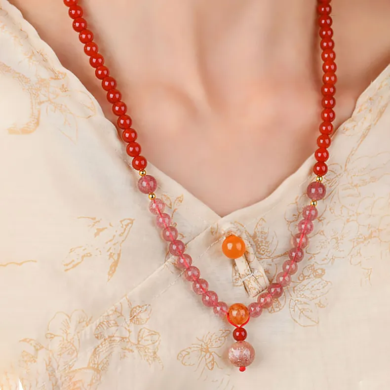 Wanshu Crystal Jade Necklaces Unisex-17
