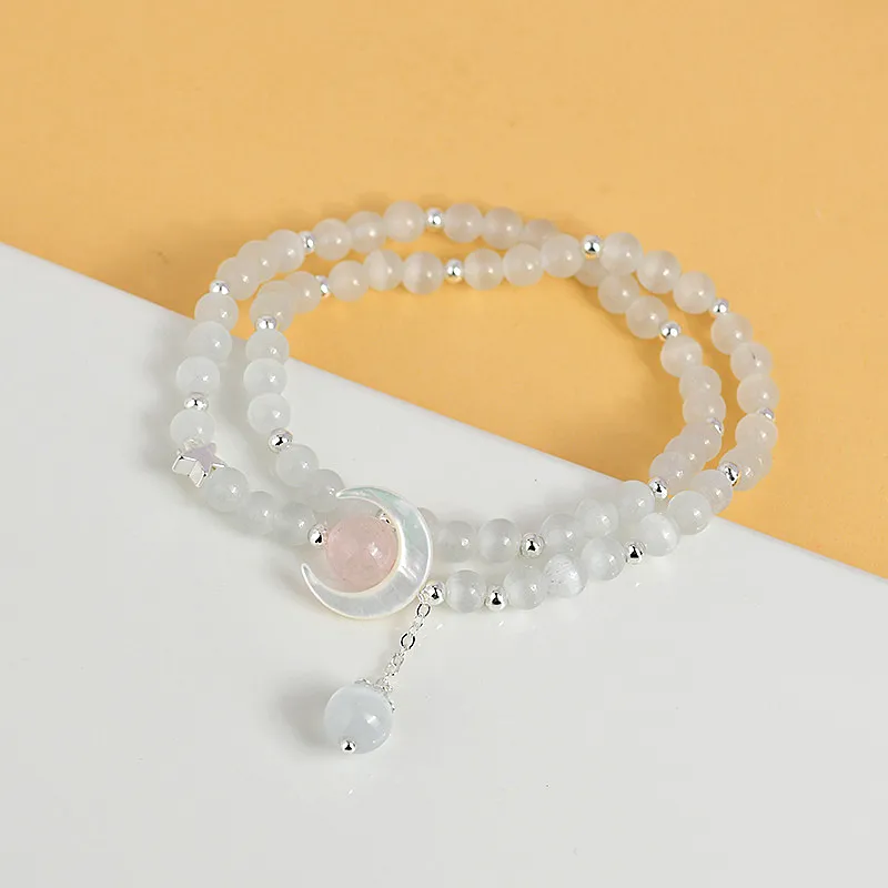Wanshu Glass Cat Eye Bracelets Women's-6