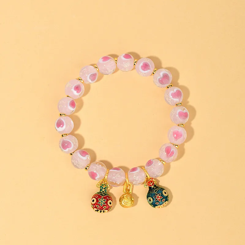 Wanshu Colored Glaze Jade Bracelets Women's-5