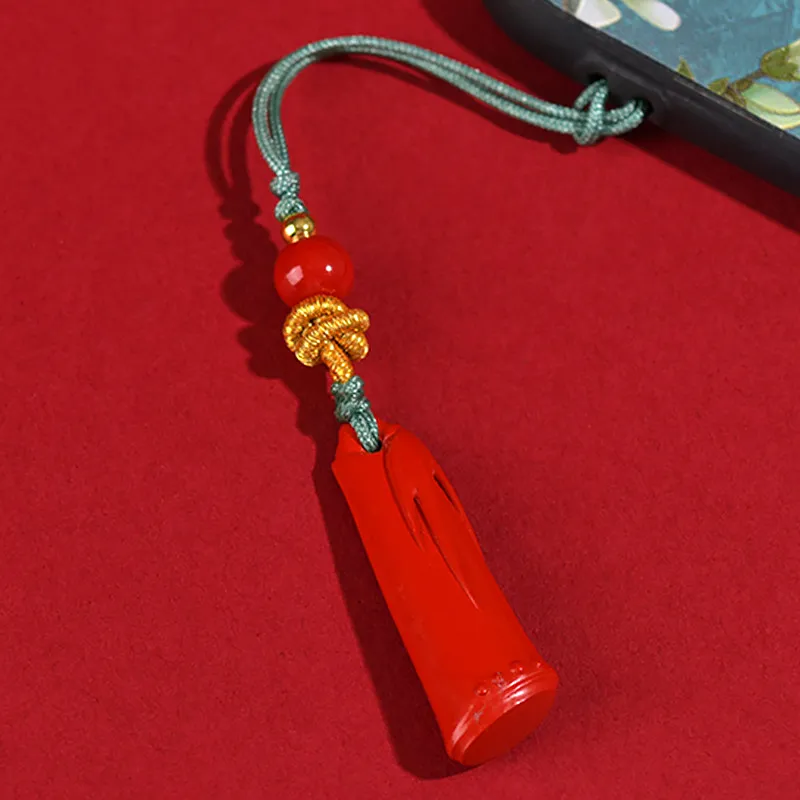 Wanshu Cinnabar Jade Pendants Unisex-6