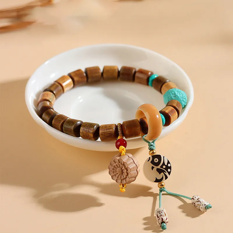 Wanshu Green Sandalwood Bracelets Unisex-5