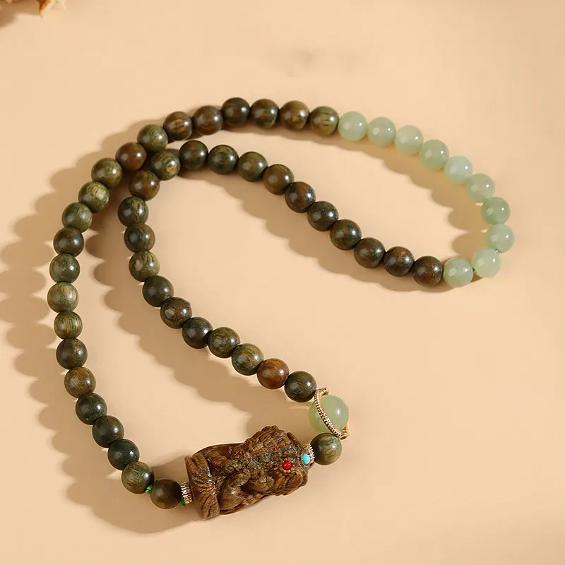 Wanshu Green Sandalwood Bracelets Unisex-3