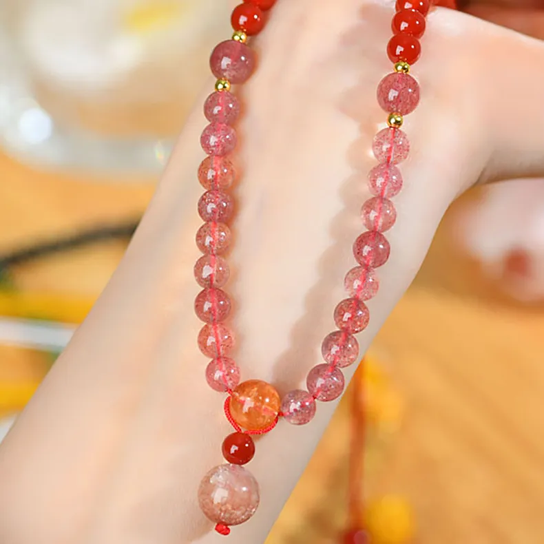 Wanshu Crystal Jade Necklaces Unisex-18
