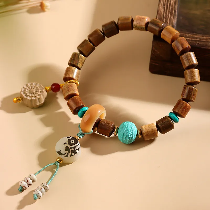 Wanshu Green Sandalwood Bracelets Unisex-3