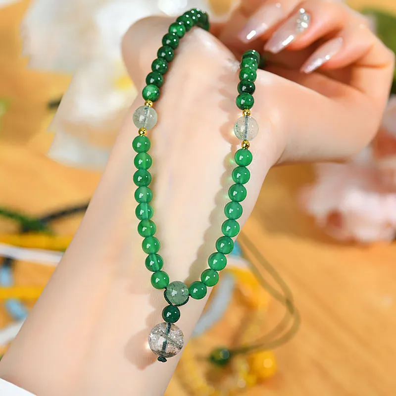 Wanshu Crystal Jade Necklaces Unisex-7