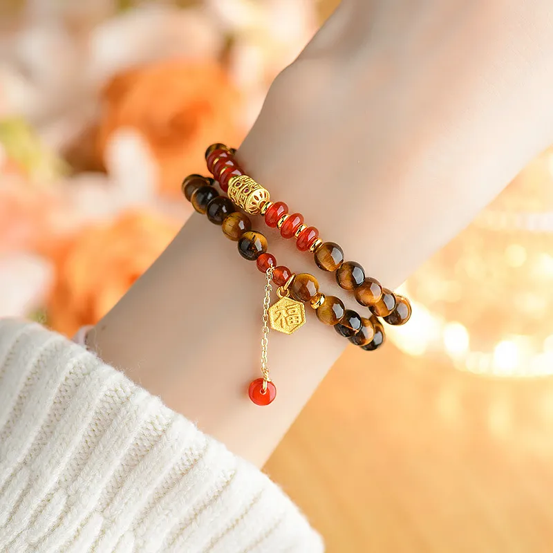 Wanshu Tiger's Eye Stone Bracelets Unisex-2