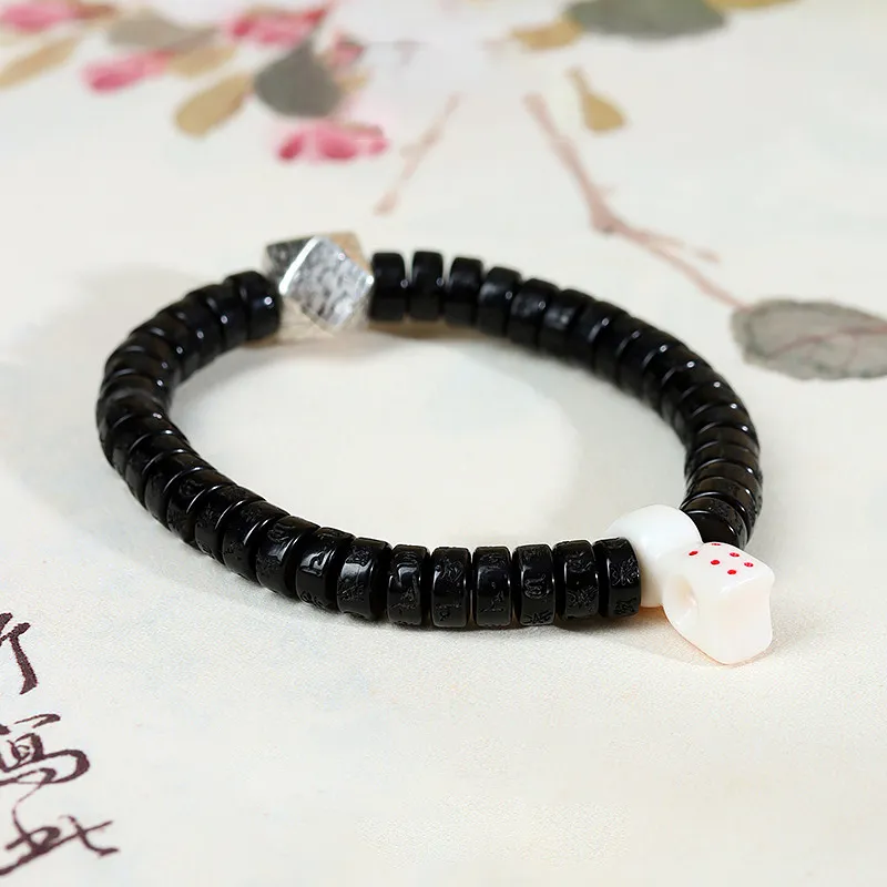Wanshu Coconut Shell Beads Bracelets Unisex-5