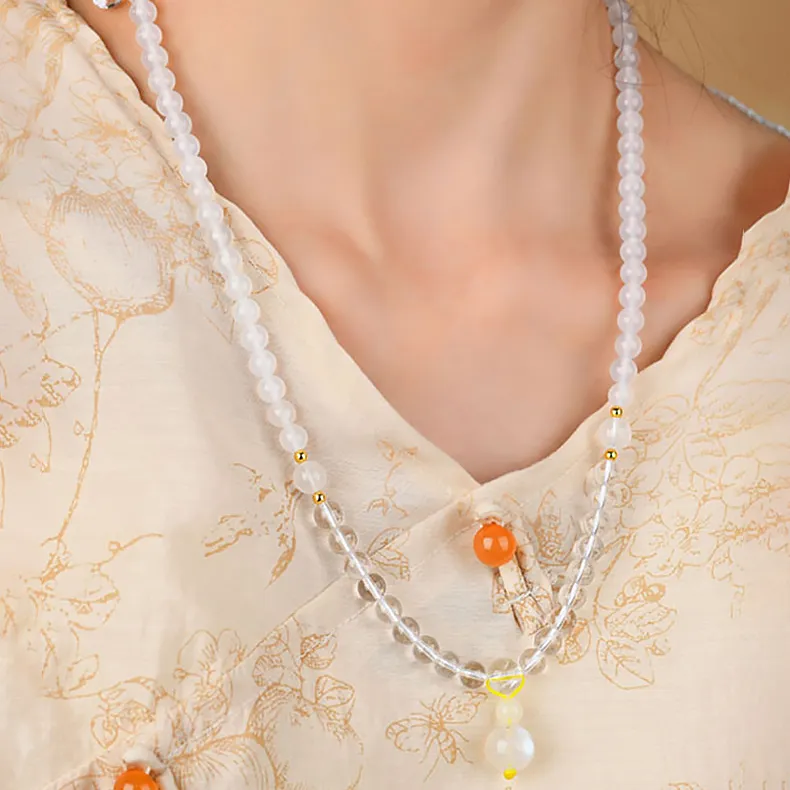 Wanshu Crystal Jade Necklaces Unisex-2