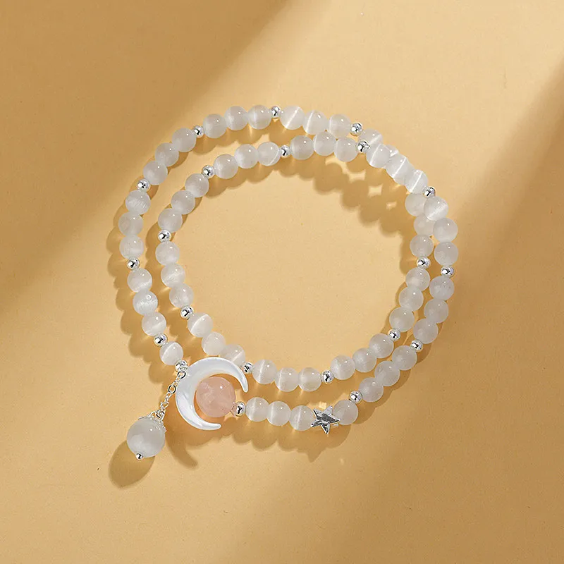 Wanshu Glass Cat Eye Bracelets Women's-3