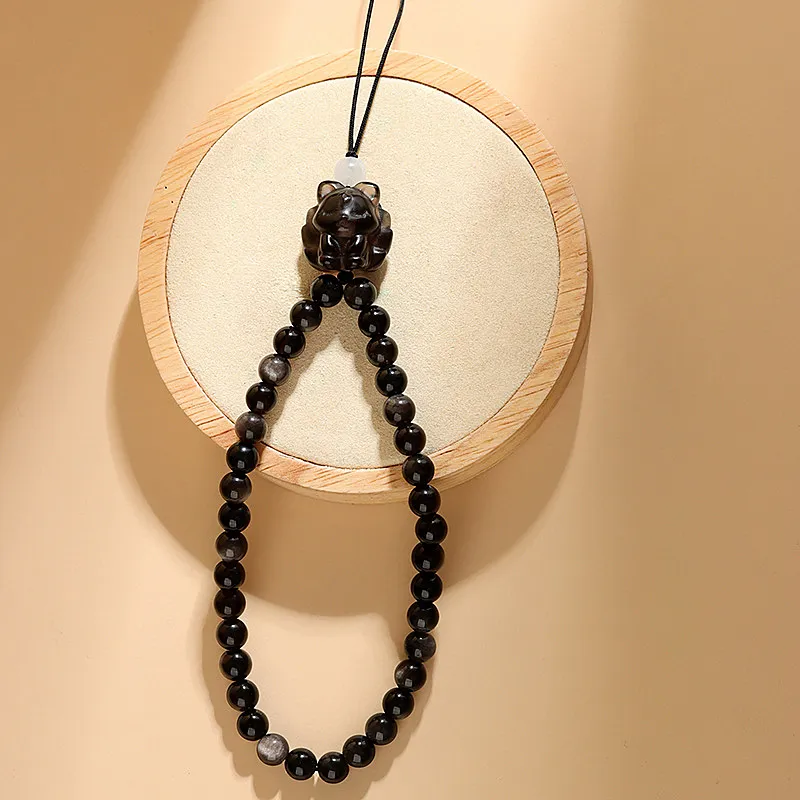 Wanshu Obsidian Pendants Unisex-7