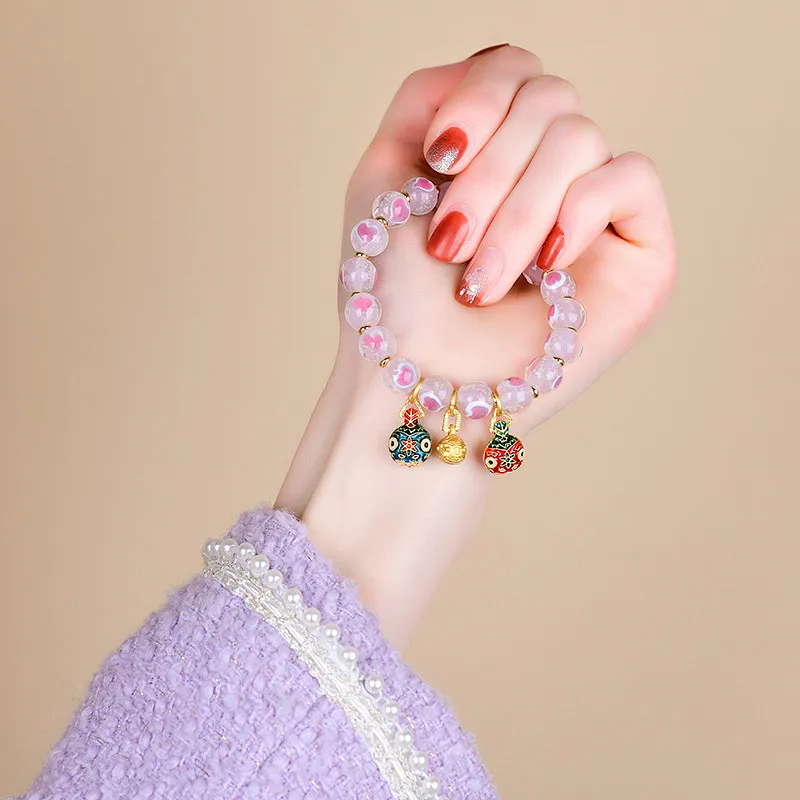 Wanshu Colored Glaze Jade Bracelets Women's-2