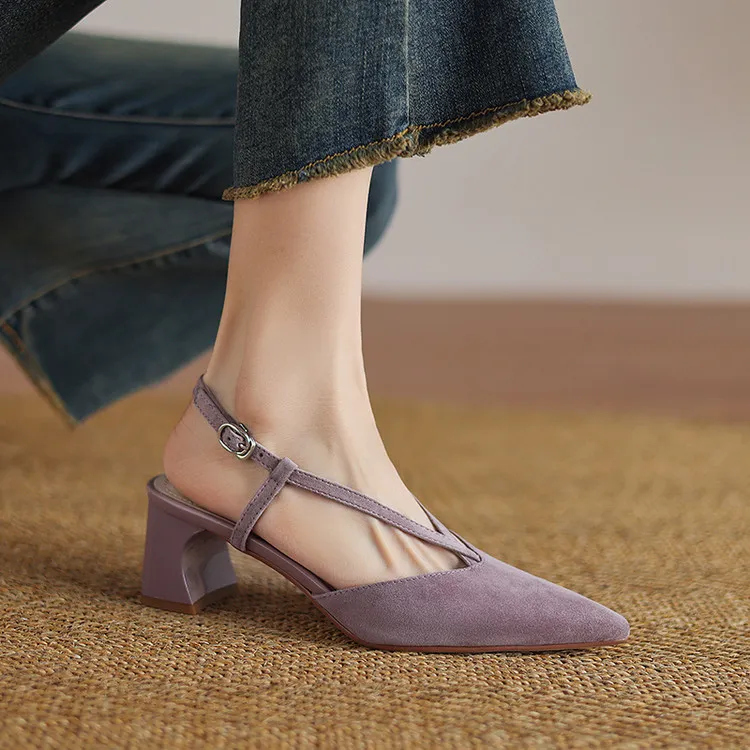 Schilling Chunky Heel High Heels 5.5cm Women's-3