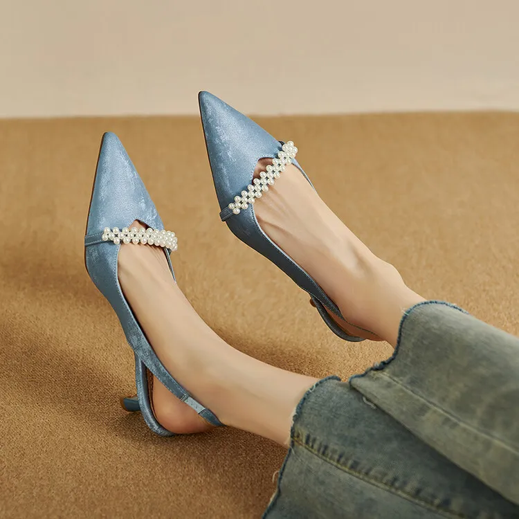 Schilling High Heels Women's Blue/Apricot/Pink-6