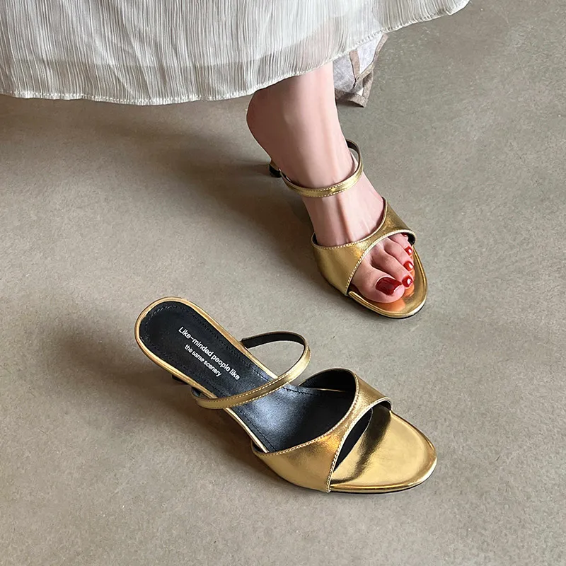 Schilling Rubber Sole Stitching Abrasion Resistant Slide Slippers Women's-10