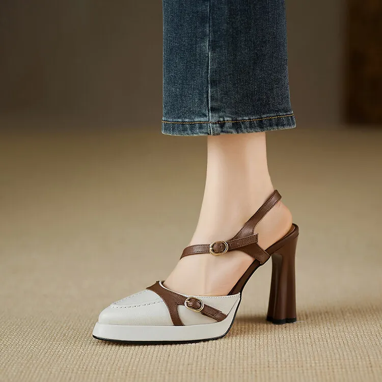 Schilling Chunky Heel High Heels 11cm Women's-7