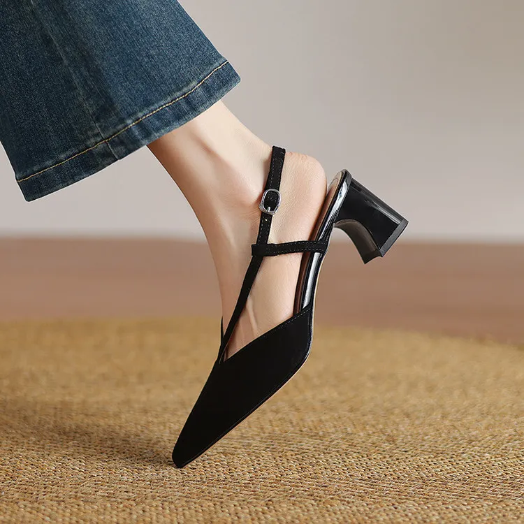 Schilling Chunky Heel High Heels 5.5cm Women's-5