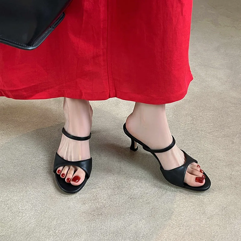 Schilling Rubber Sole Stitching Abrasion Resistant Slide Slippers Women's-5