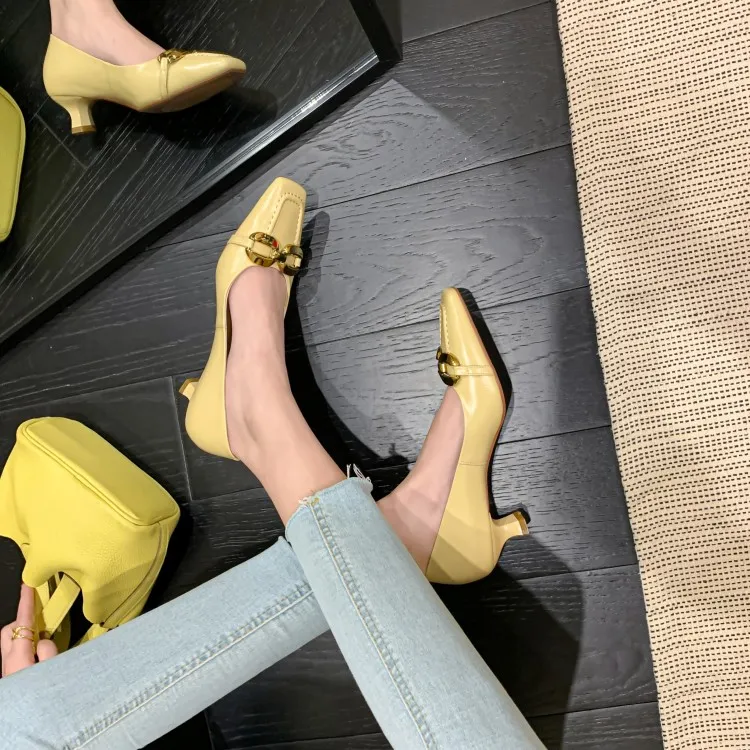 Schilling Chunky Heel High Heels 4cm Women's-3
