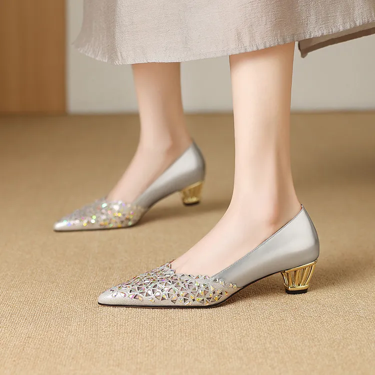 Schilling Chunky Heel High Heels 4cm Women's-5