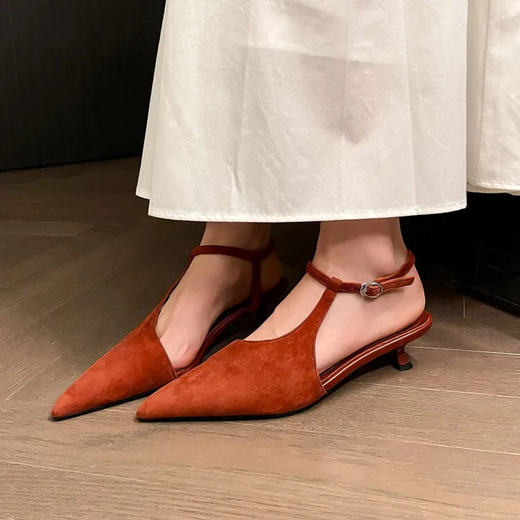 Schilling Slim Heel High Heels 4cm Women's Brick Red-3