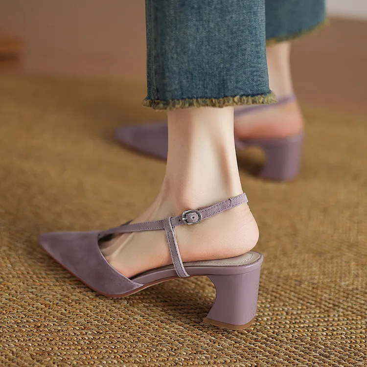 Schilling Chunky Heel High Heels 5.5cm Women's-2
