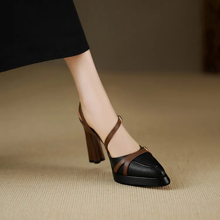 Schilling Chunky Heel High Heels 11cm Women's-1