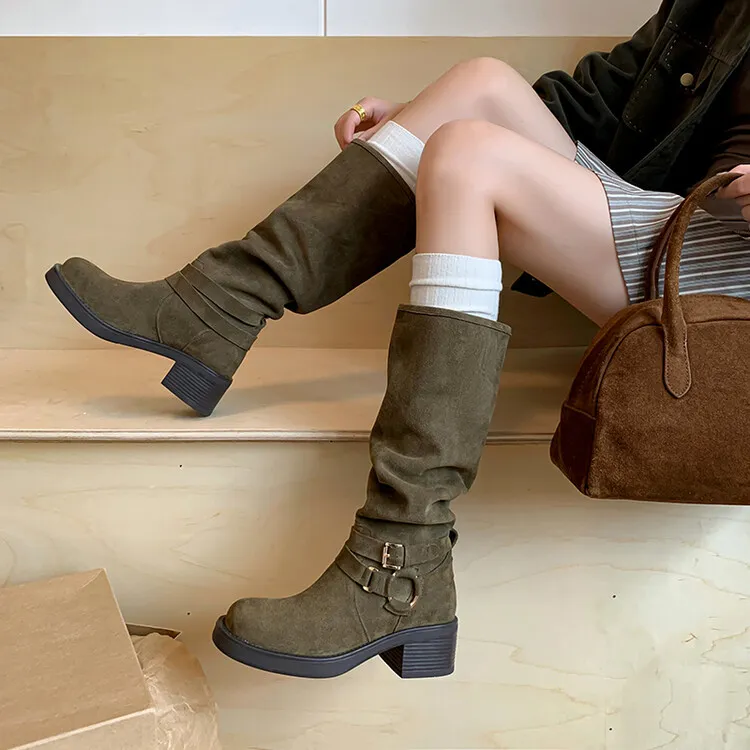 Schilling Knee-high Boots 4.5CM Women's-5
