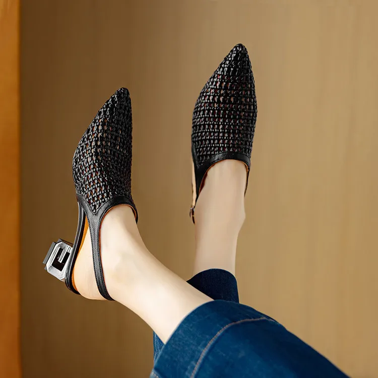 Schilling Chunky Heel High Heels Women's-5
