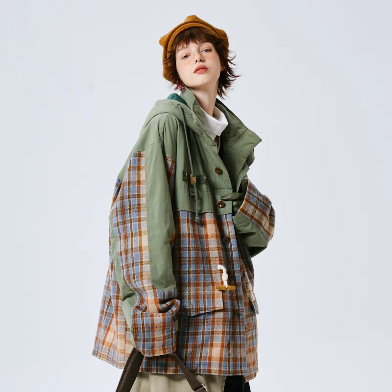 A SQUARE ROOT Puffer Jacket Coat Unisex Army Green-5
