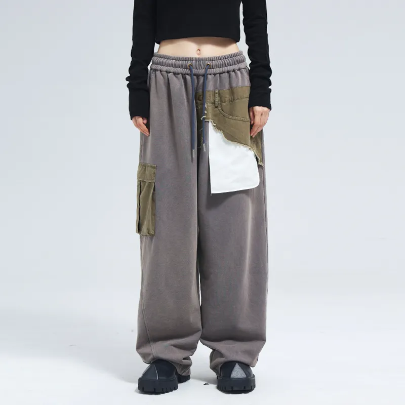 A SQUARE ROOT Casual Pants Sweatpants Unisex Gray-5