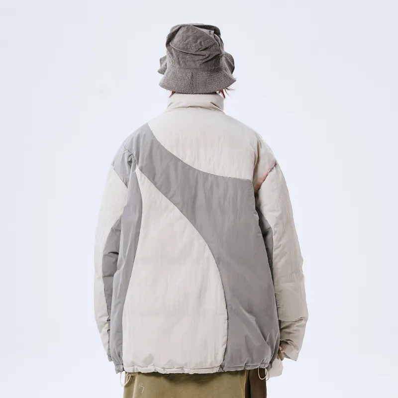A SQUARE ROOT Down Jacket Unisex Light Beige White-2