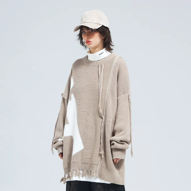 A SQUARE ROOT Sweater Unisex Apricot-5