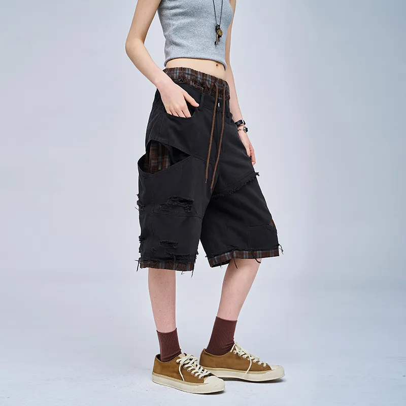 A SQUARE ROOT Casual Shorts Unisex Dark Gray-5