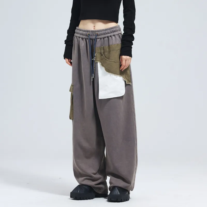 A SQUARE ROOT Casual Pants Sweatpants Unisex Gray-2
