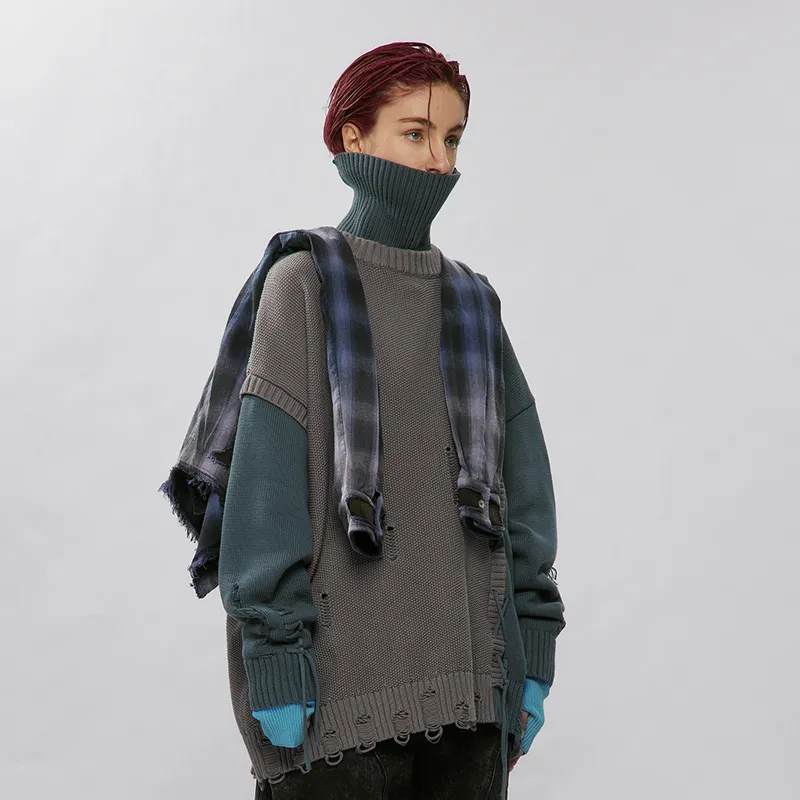 A SQUARE ROOT Sweater Unisex Dark Gray-6