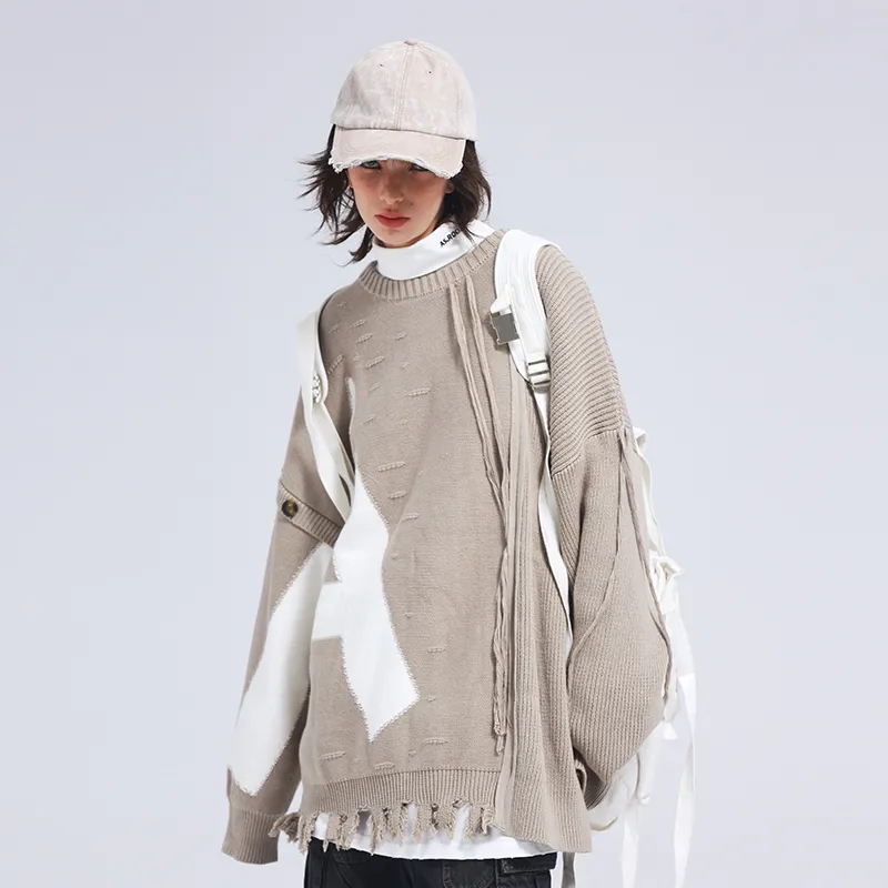 A SQUARE ROOT Sweater Unisex Apricot-2