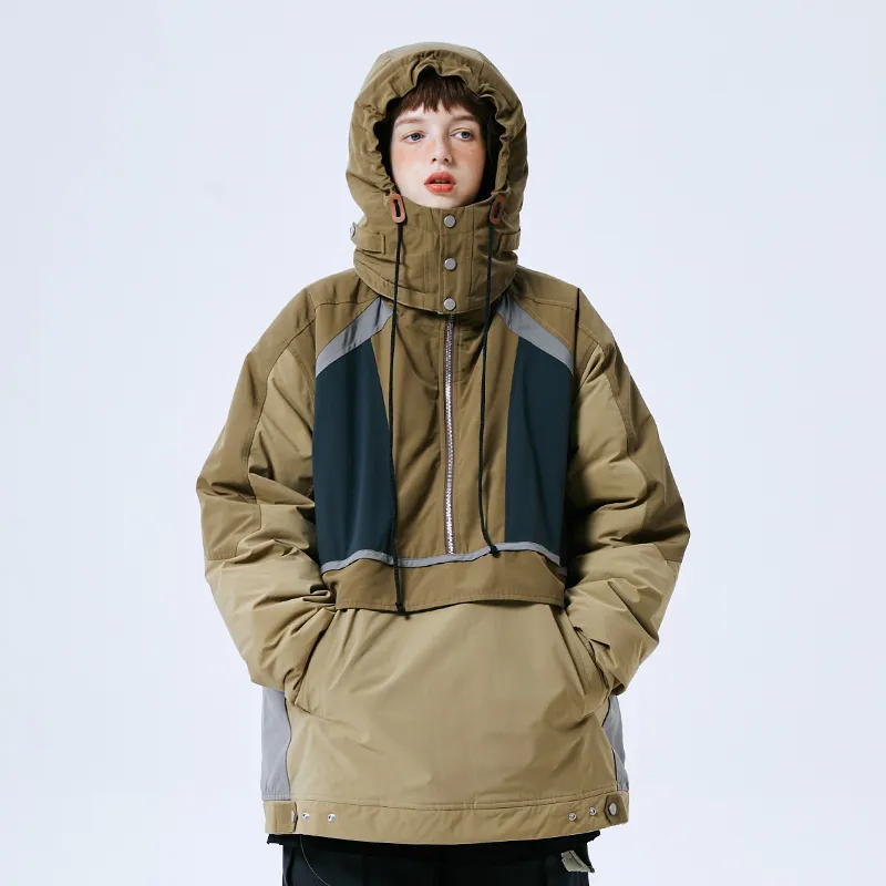 A SQUARE ROOT Puffer Jacket Unisex Apricot-2