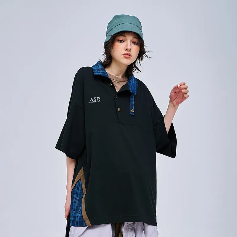 A SQUARE ROOT Polo Shirt Unisex Black-4