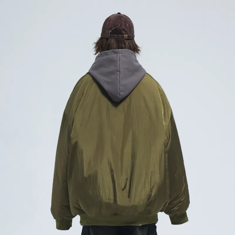 A SQUARE ROOT Puffer Jacket Unisex Army Green-3