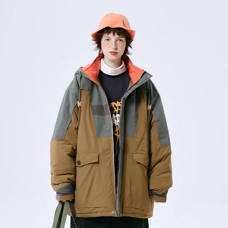 A SQUARE ROOT Puffer Jacket Unisex Earth Yellow-2