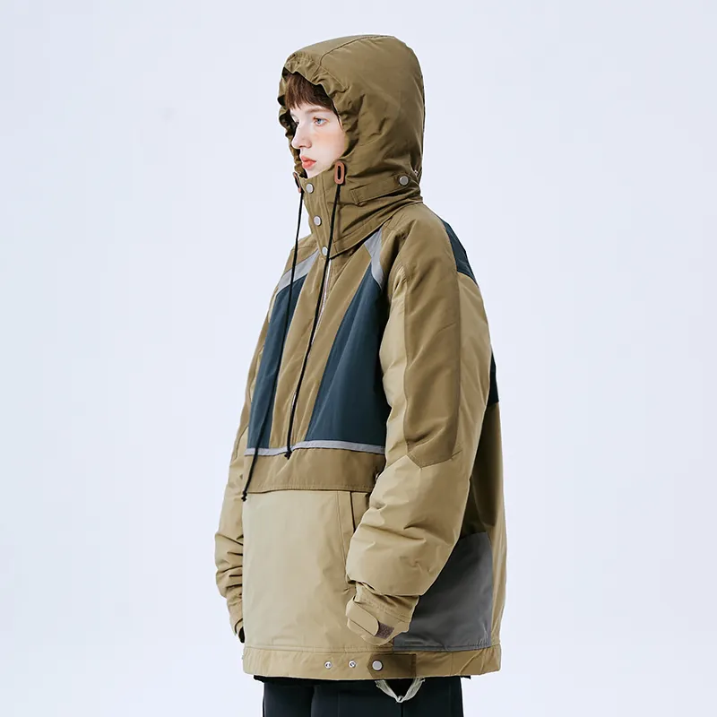 A SQUARE ROOT Puffer Jacket Unisex Apricot-4