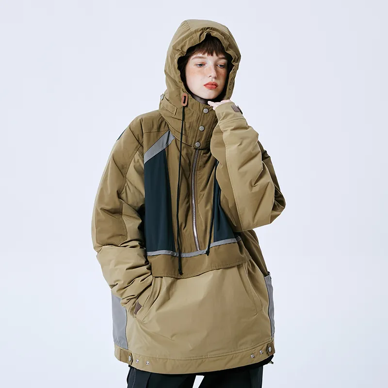 A SQUARE ROOT Puffer Jacket Unisex Apricot-5