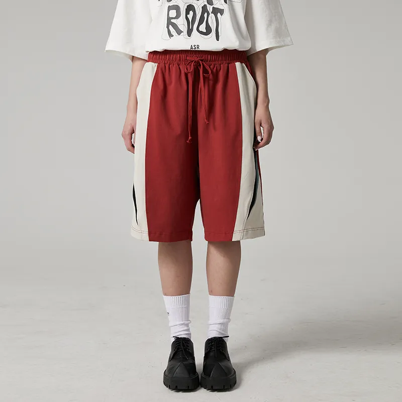A SQUARE ROOT Casual Shorts Unisex Red-5