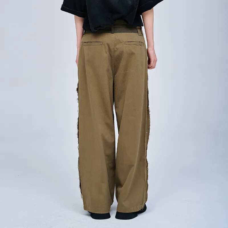 A SQUARE ROOT Cargo Pants Unisex Khaki-3