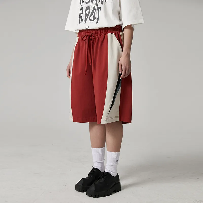 A SQUARE ROOT Casual Shorts Unisex Red-2