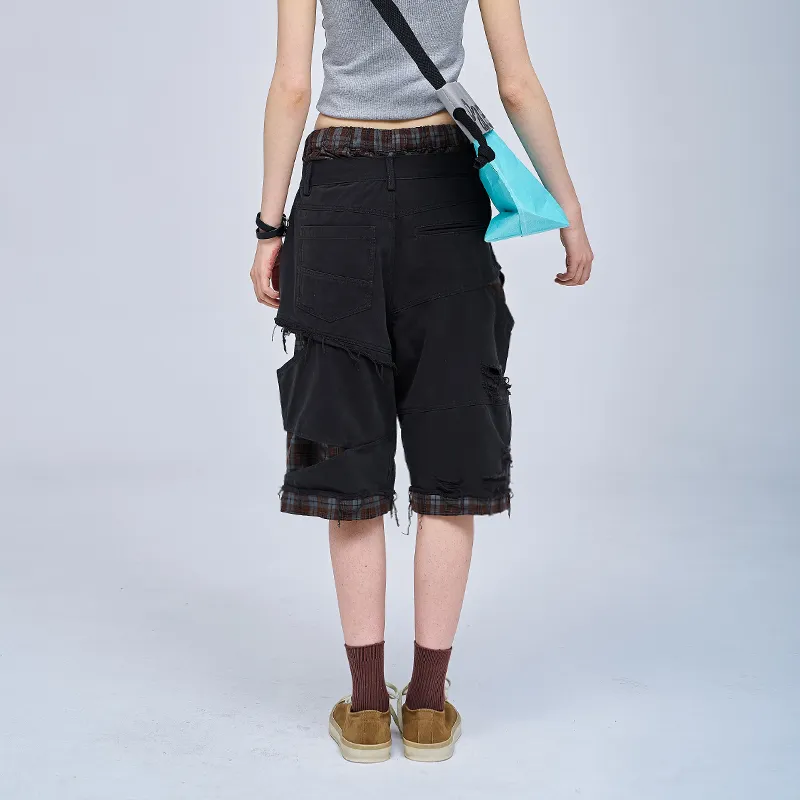 A SQUARE ROOT Casual Shorts Unisex Dark Gray-3