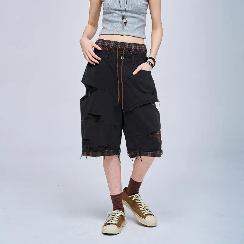 A SQUARE ROOT Casual Shorts Unisex Dark Gray-2